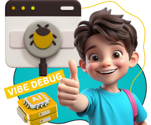 Тестирование & Vibe Debug. Охотники за багами - КИБЕРшкола программирования для детей, компьютерные курсы для школьников, начинающих и подростков - KIBERone г. Хорошевский